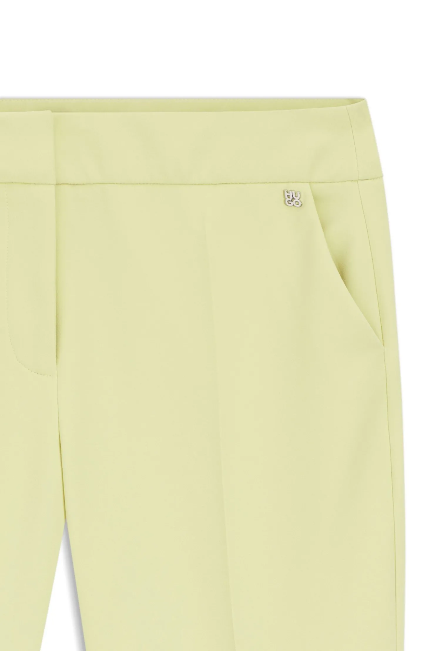Slim-Fit Hose aus Stretch-Gewebe mit Logo-Niete