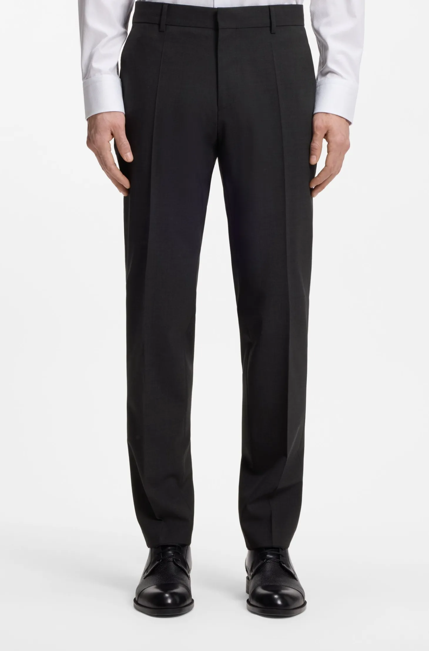 Slim-Fit Hose aus Stretch-Wolle