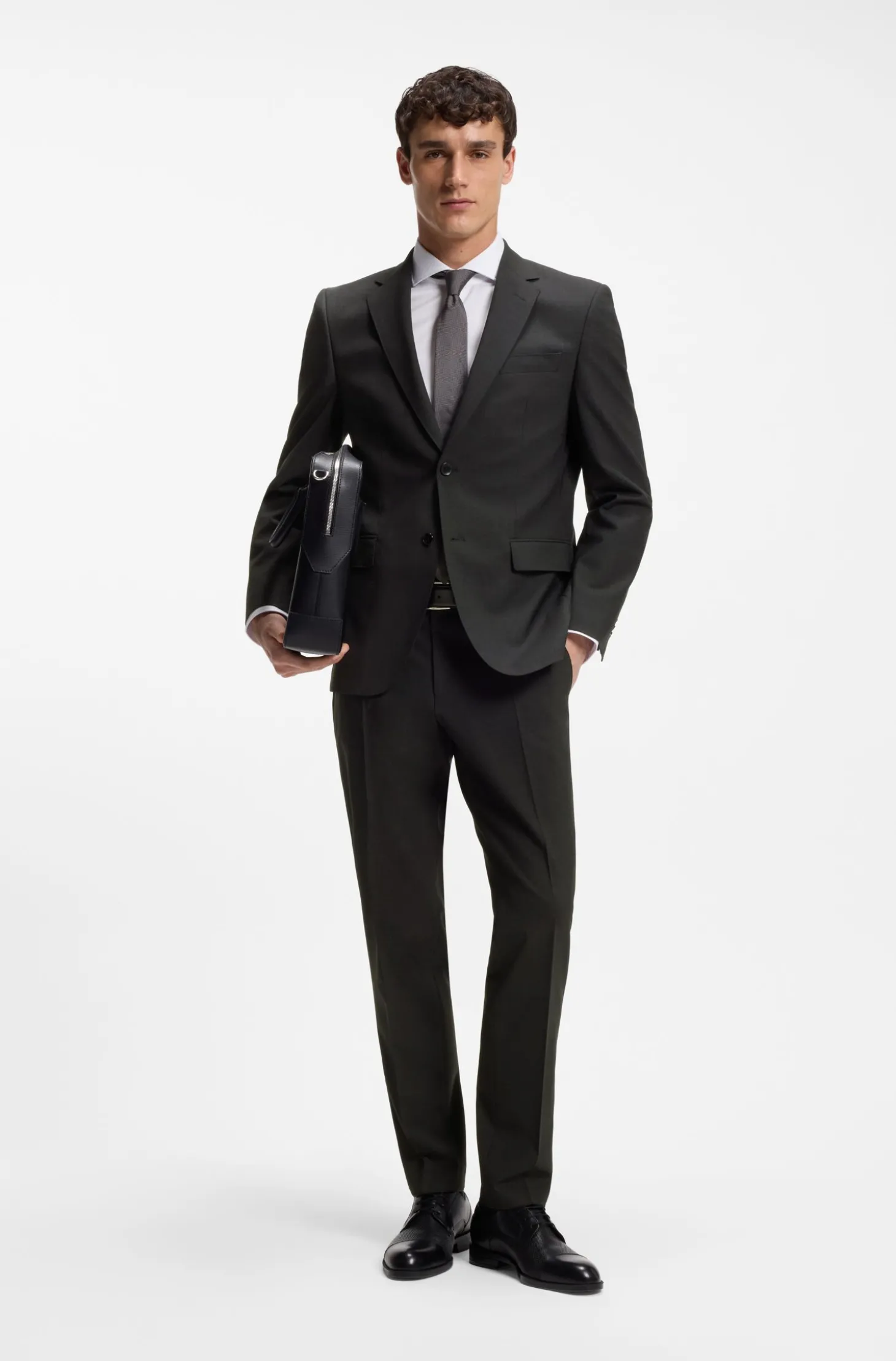 Slim-Fit Hose aus Stretch-Wolle