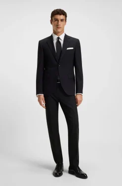Slim-Fit Hose aus Stretch-Wolle
