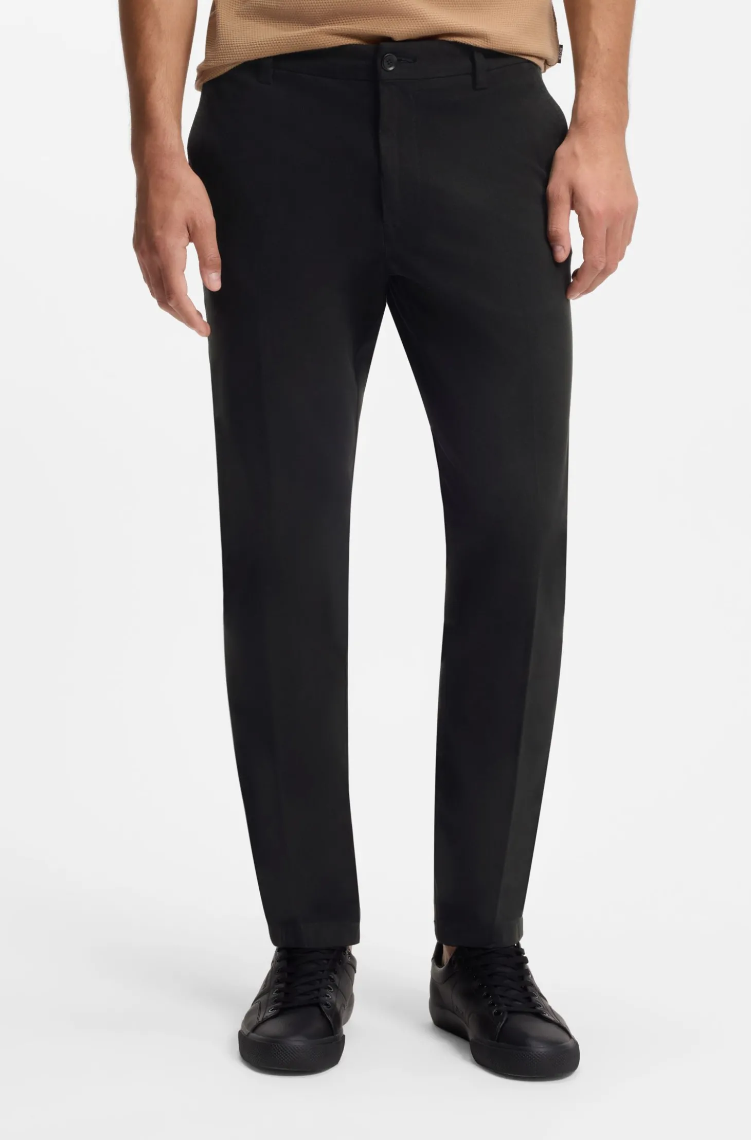 Slim-Fit Hose aus strukturierter Stretch-Baumwolle