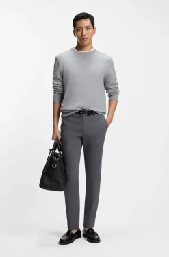 Slim-Fit Hose aus strukturierter Stretch-Baumwolle