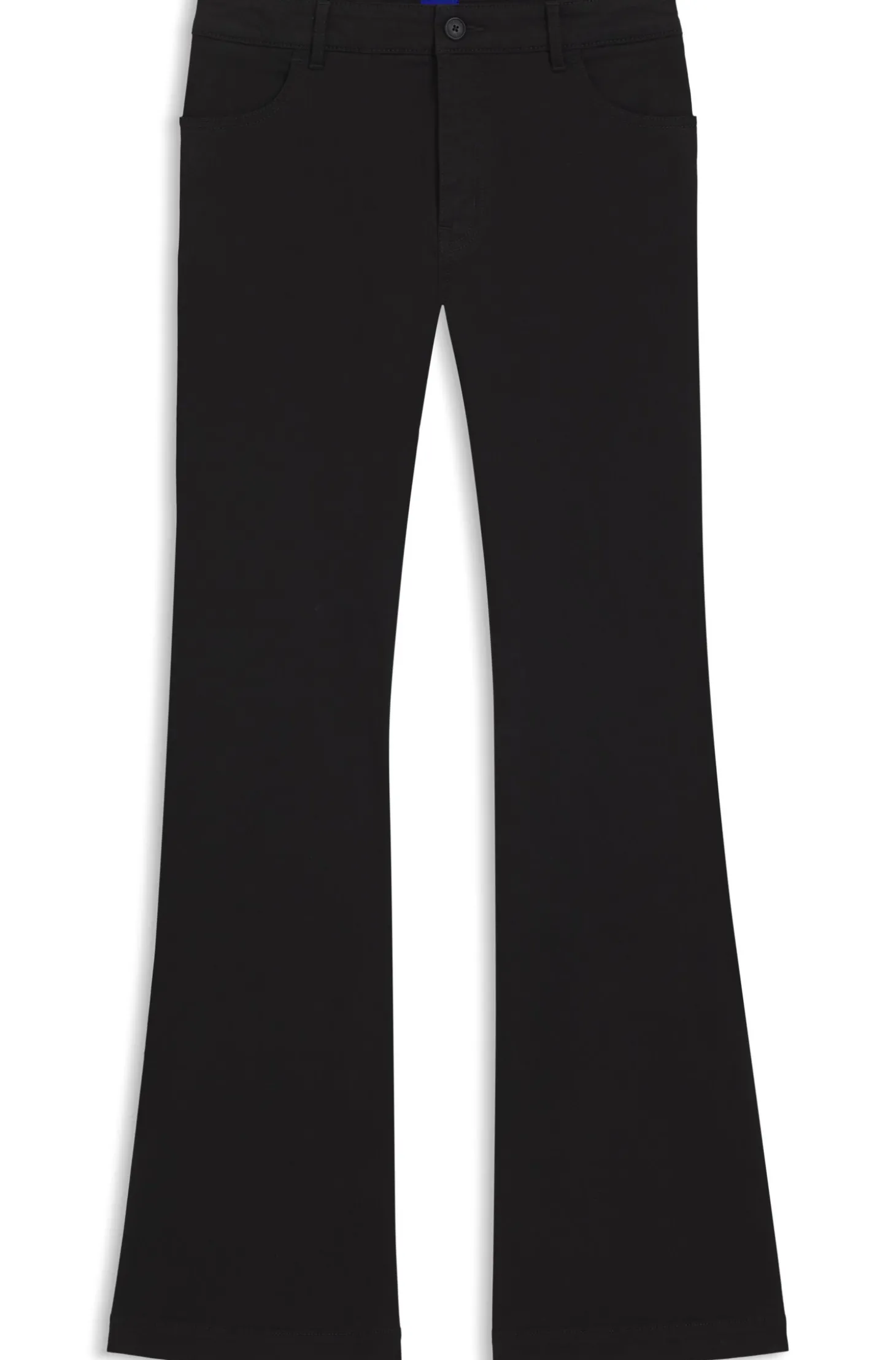 Slim-Fit Hose mit ausgestelltem Beinverlauf