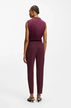 Slim-Fit Hose mit Reißverschluss am Saum