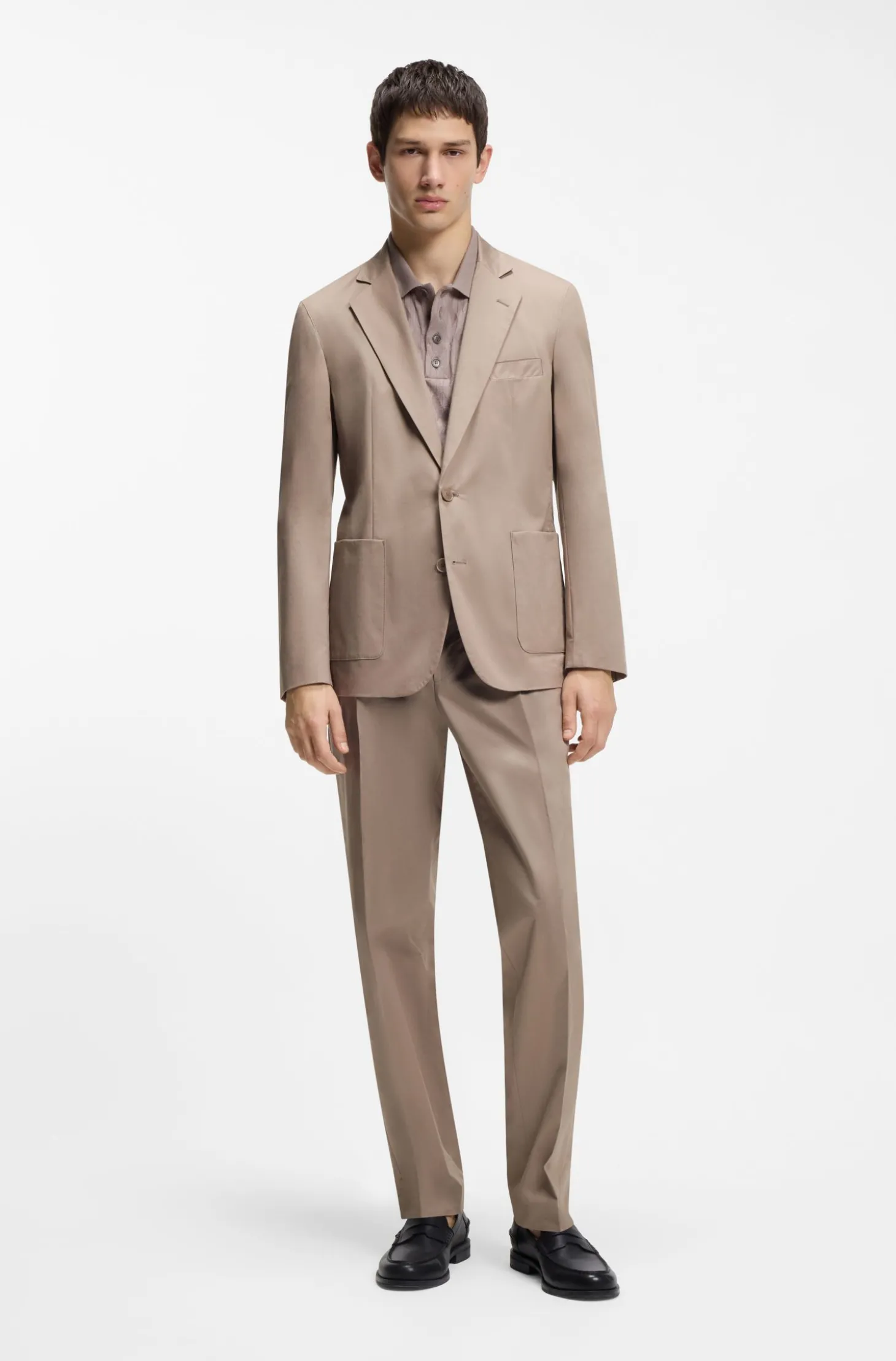 Slim-Fit Jacke aus elastischer Baumwolle