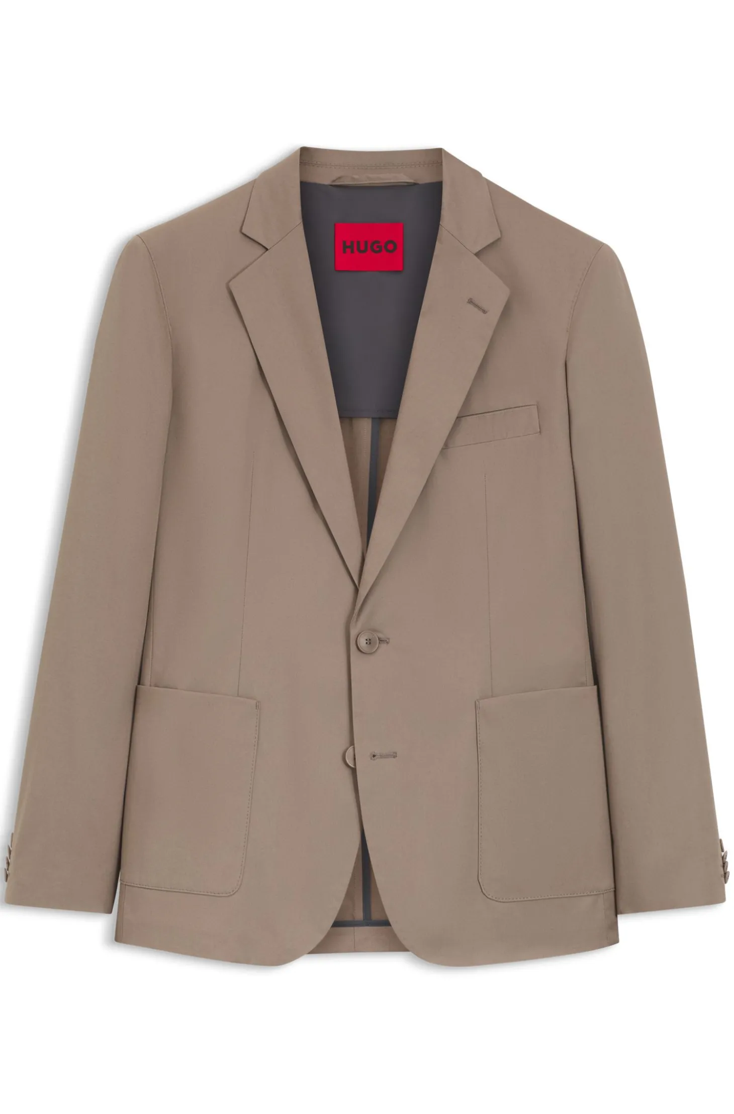 Slim-Fit Jacke aus elastischer Baumwolle