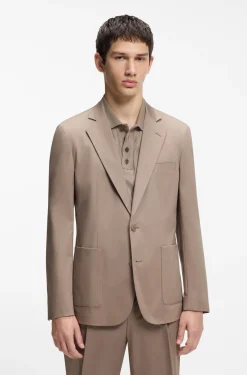 Slim-Fit Jacke aus elastischer Baumwolle