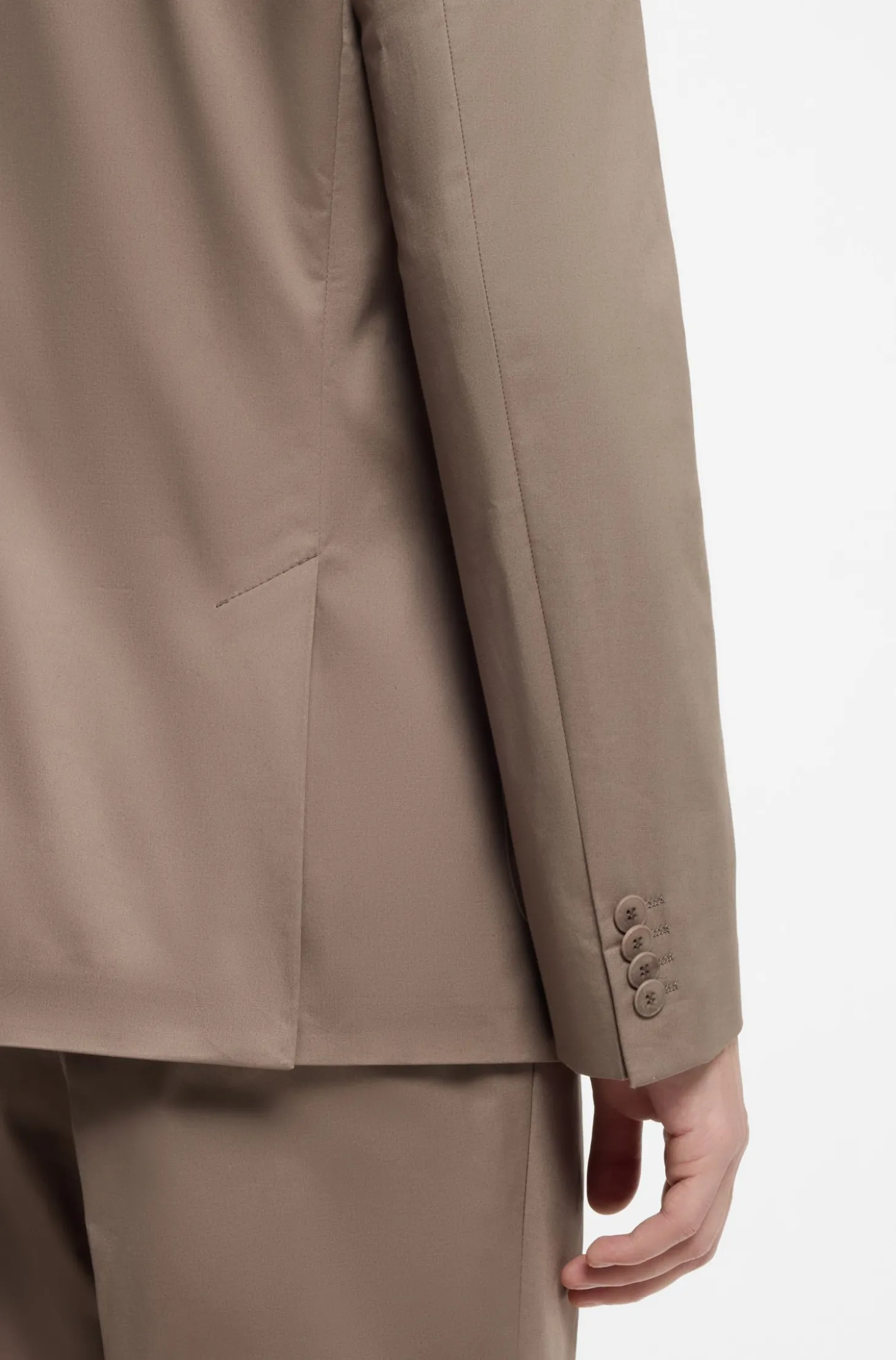 Slim-Fit Jacke aus elastischer Baumwolle
