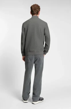 Slim-Fit Jacke aus gebürstetem Stretch-Flanell