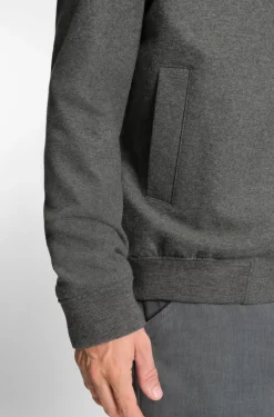 Slim-Fit Jacke aus gebürstetem Stretch-Flanell