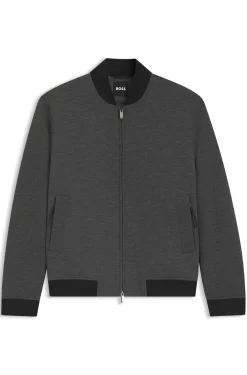 Slim-Fit Jacke aus knitterfreiem Gewebe