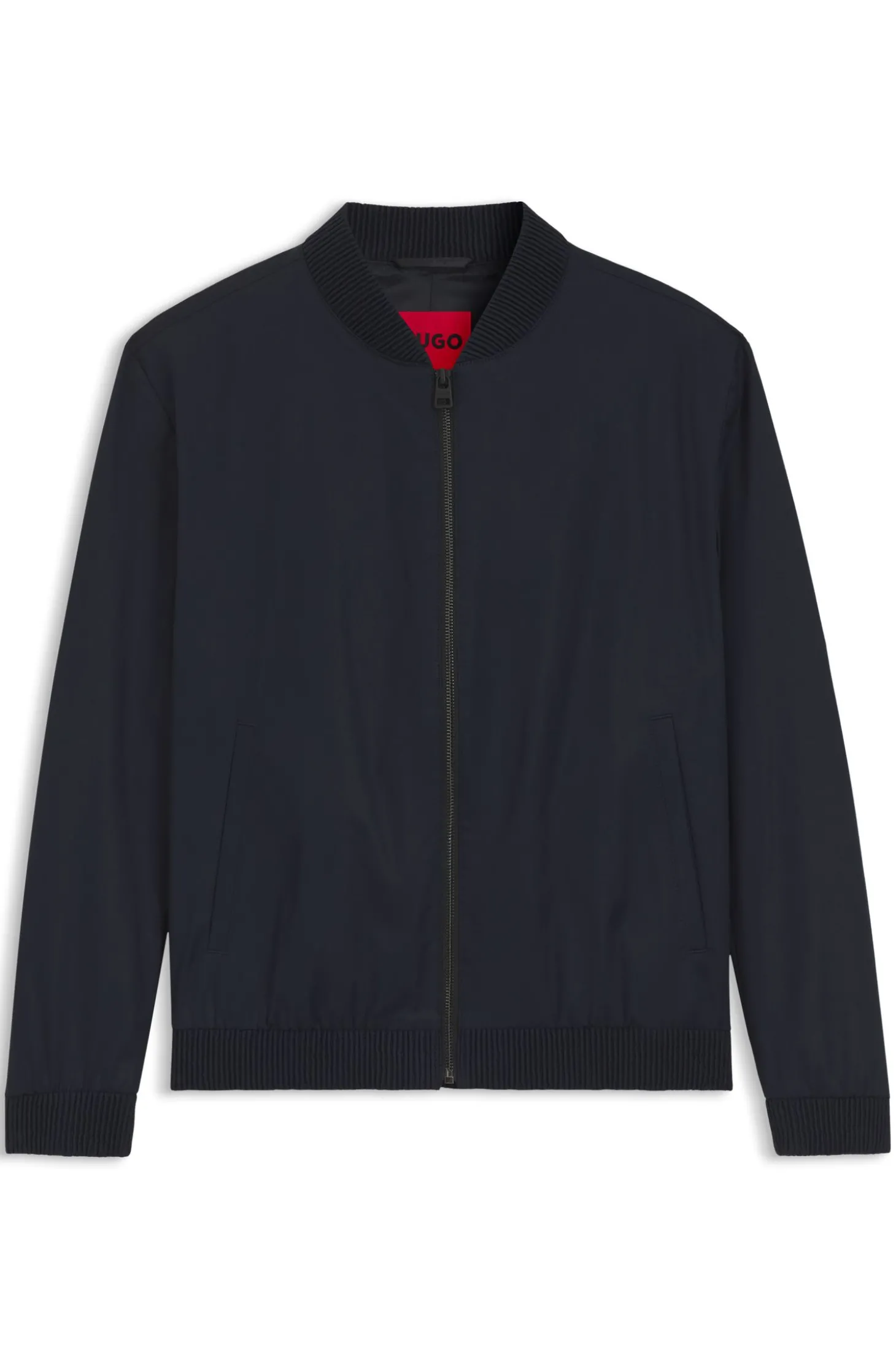 Slim-Fit Jacke aus Stretch-Baumwolle-Twill mit Reißverschluss