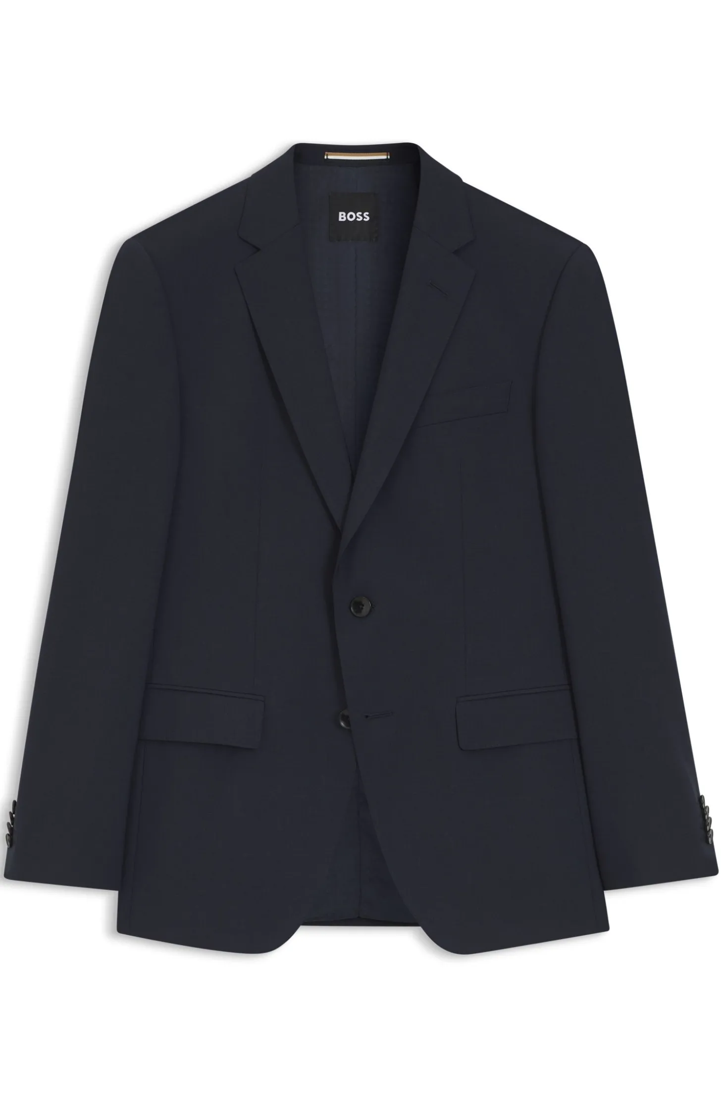 Slim-Fit Jacke aus Stretch-Wolle