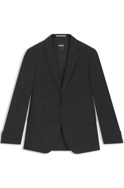 Slim-Fit Jacke aus Stretch-Wolle