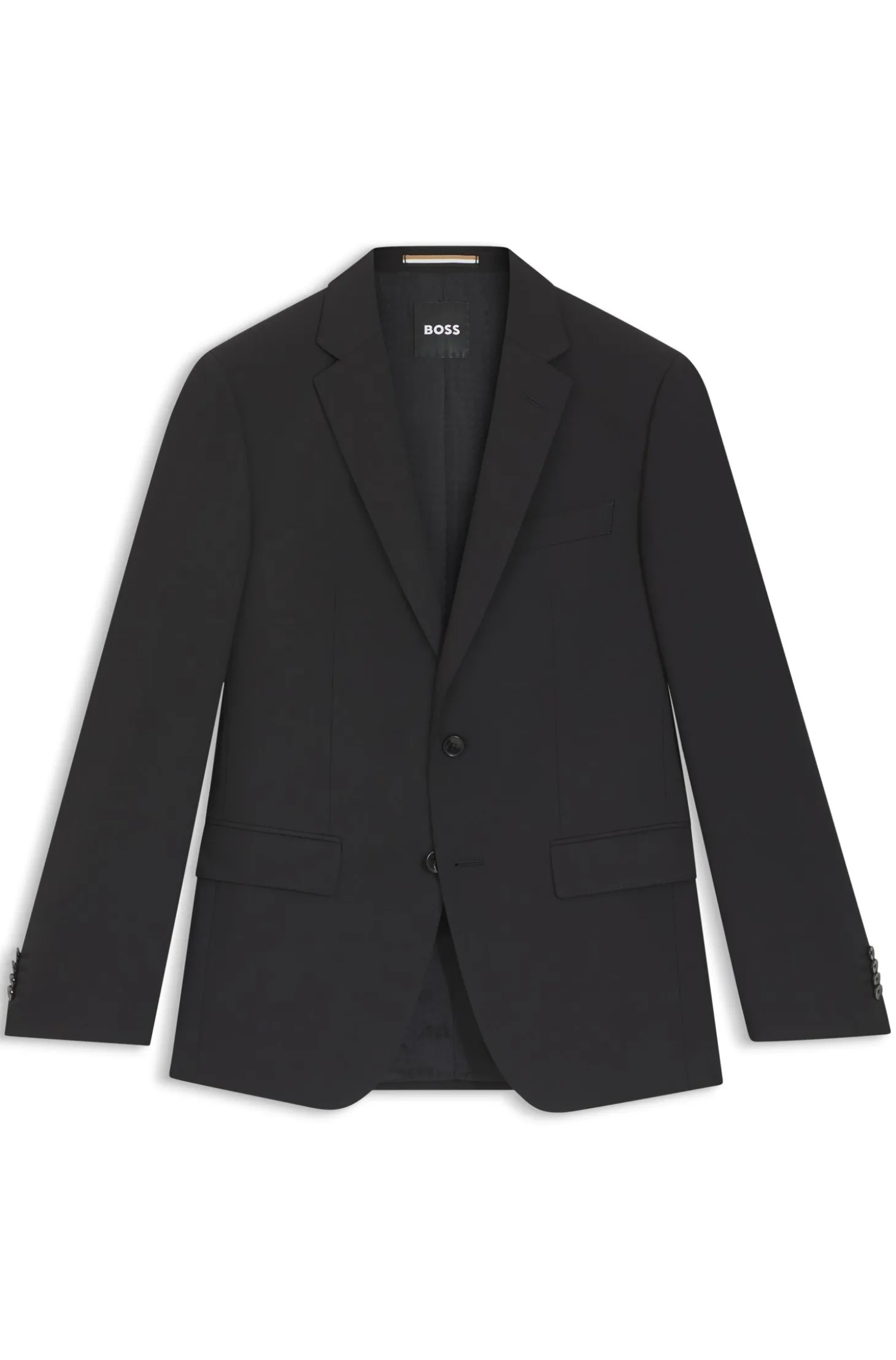 Slim-Fit Jacke aus Stretch-Wolle