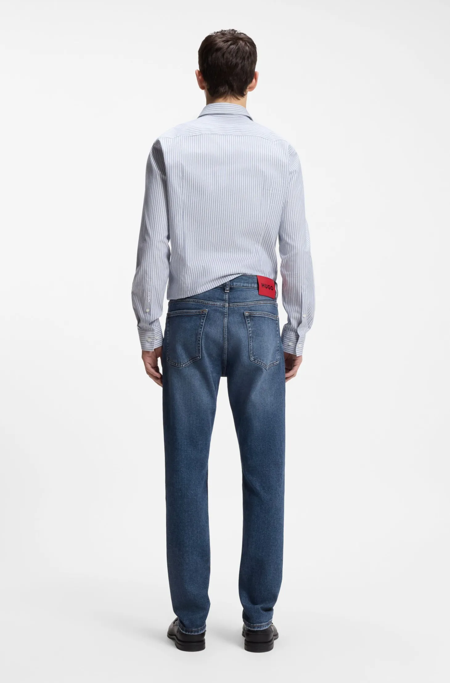 Slim-Fit Jeans aus blauem Stretch-Denim