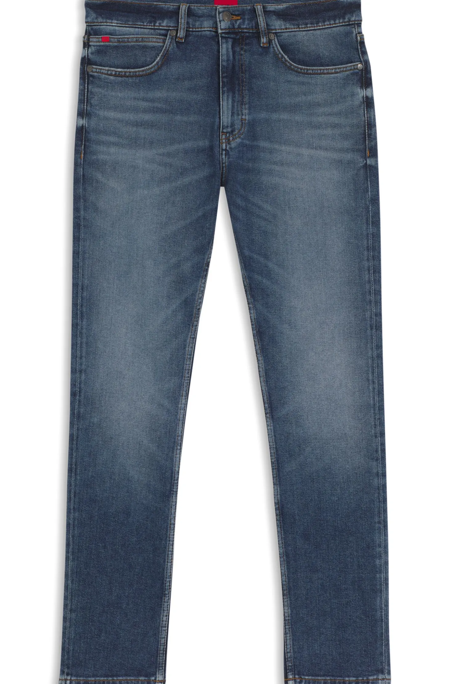 Slim-Fit Jeans aus blauem Stretch-Denim