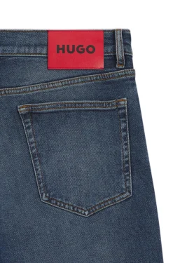 Slim-Fit Jeans aus blauem Stretch-Denim