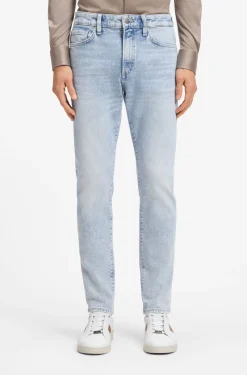 Slim-Fit Jeans aus Denim mit Seiden-Anteil