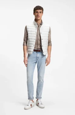Slim-Fit Jeans aus Denim mit Seiden-Anteil