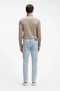 Slim-Fit Jeans aus Denim mit Seiden-Anteil