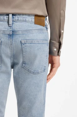 Slim-Fit Jeans aus Denim mit Seiden-Anteil