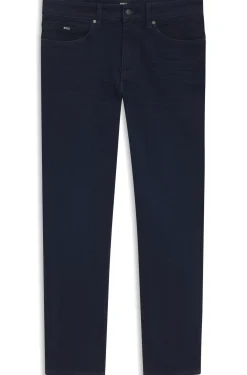 Slim-Fit Jeans aus dunkelblauem Stretch-Denim