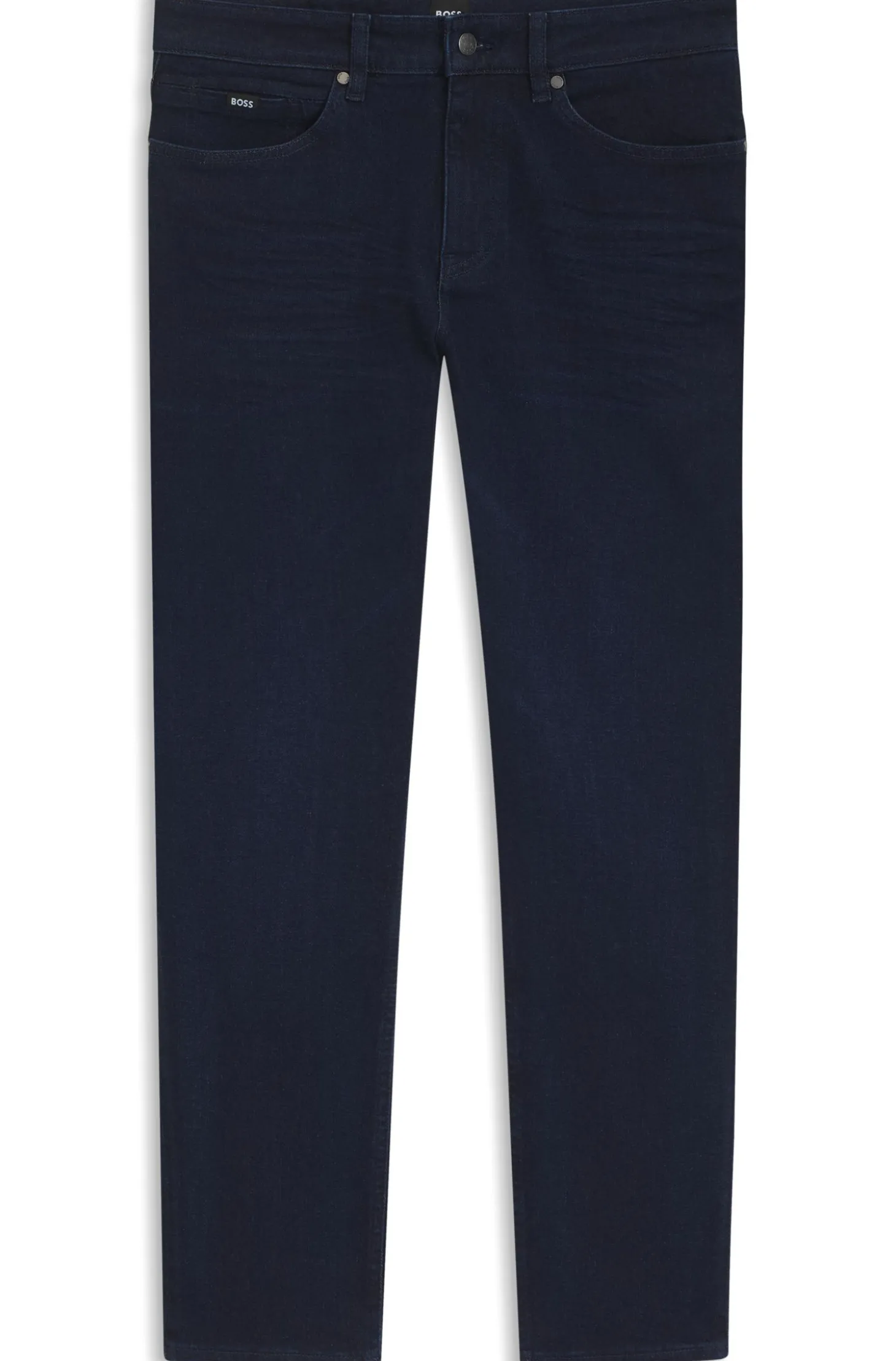 Slim-Fit Jeans aus dunkelblauem Stretch-Denim