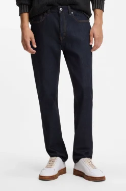 Slim-Fit Jeans aus dunkelblauem Stretch-Denim
