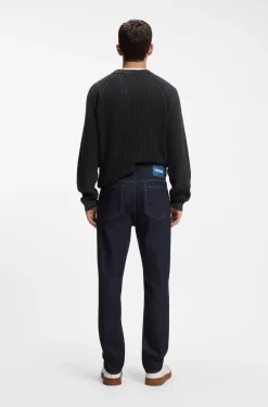 Slim-Fit Jeans aus dunkelblauem Stretch-Denim