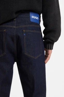 Slim-Fit Jeans aus dunkelblauem Stretch-Denim