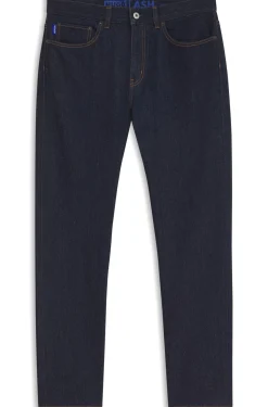 Slim-Fit Jeans aus dunkelblauem Stretch-Denim