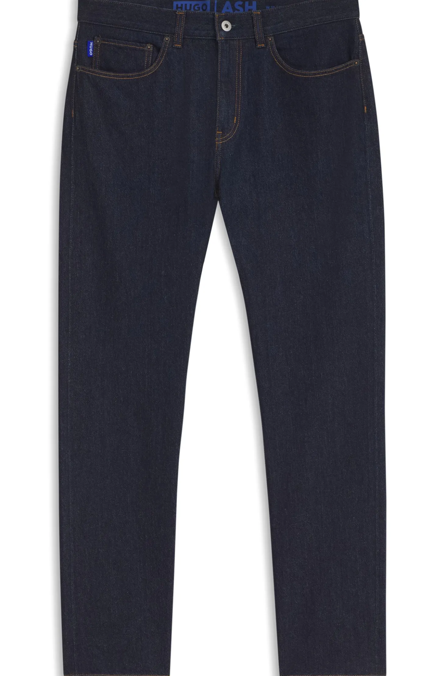 Slim-Fit Jeans aus dunkelblauem Stretch-Denim