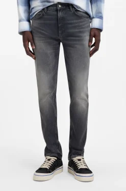 Slim-Fit Jeans aus grauem Stretch-Denim