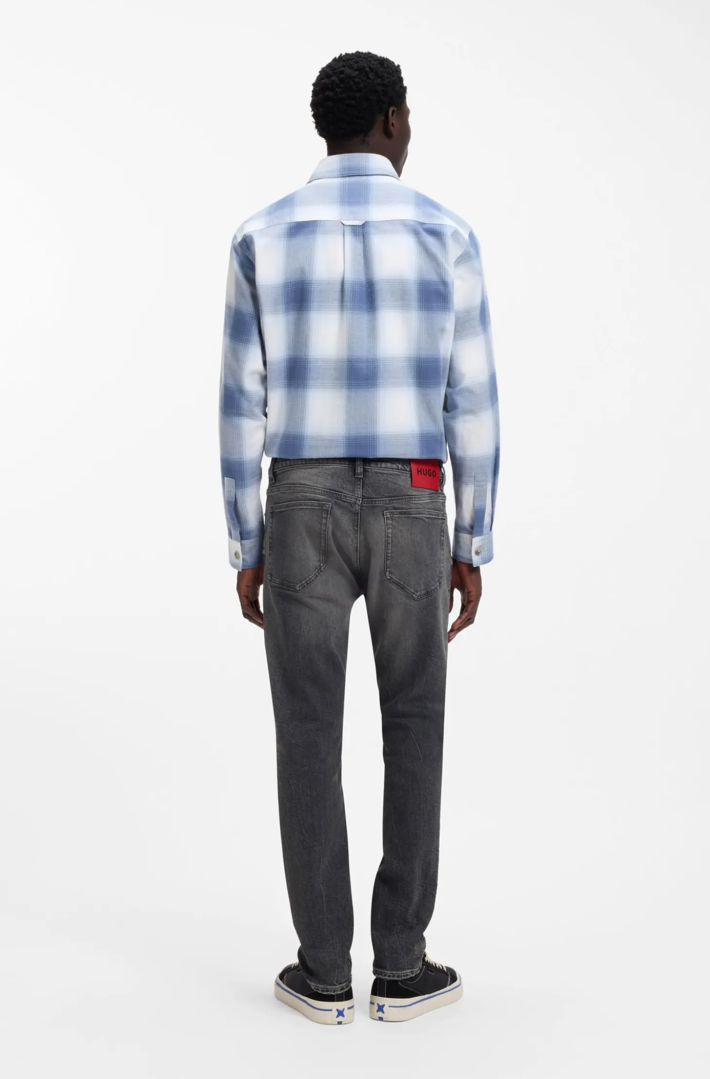 Slim-Fit Jeans aus grauem Stretch-Denim