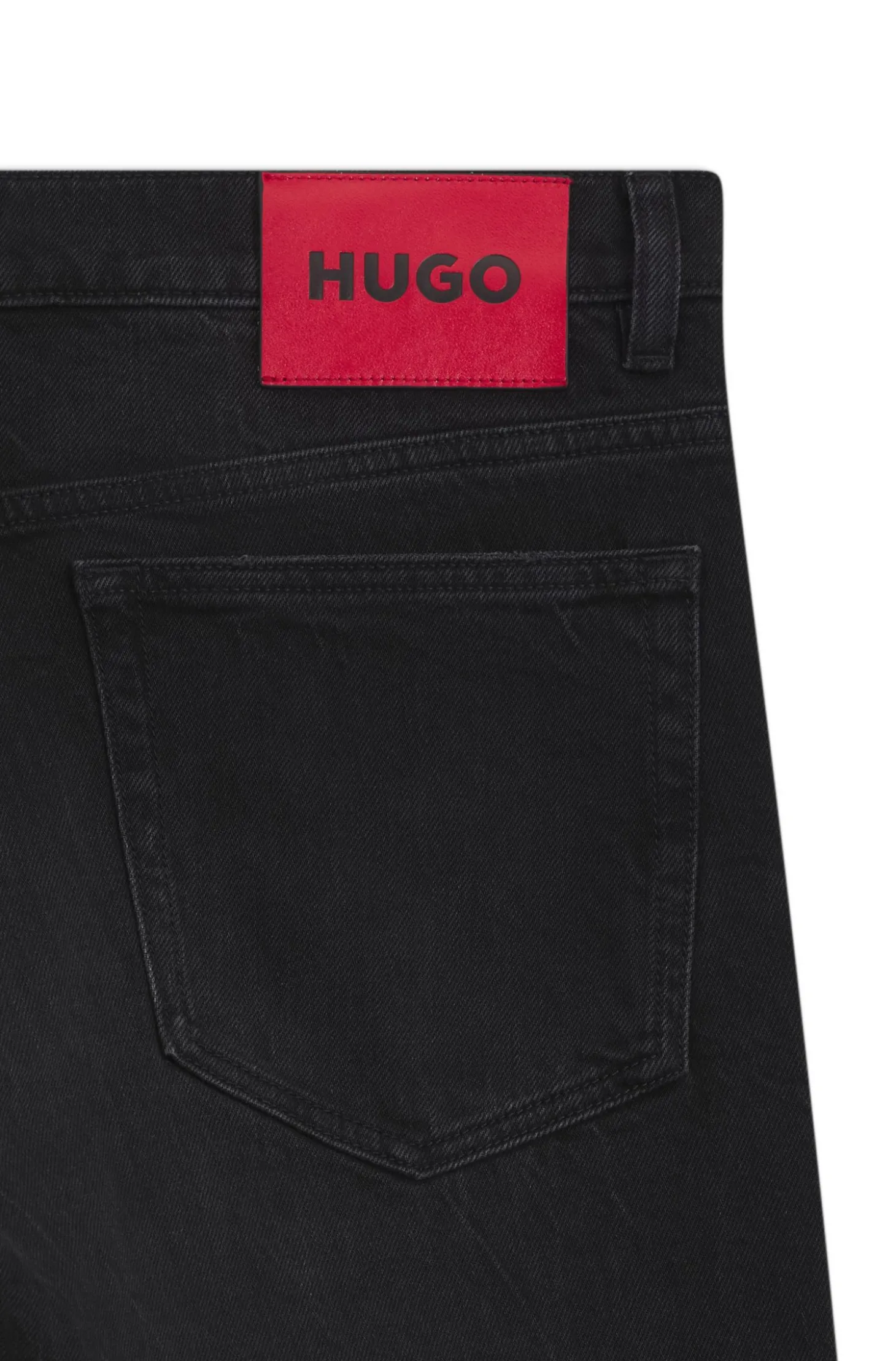 Slim-Fit Jeans aus schwarzem Stretch-Denim