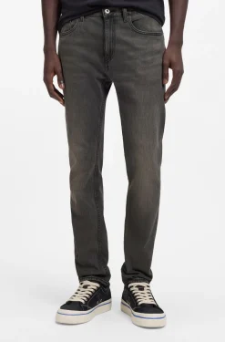 Slim-Fit Jeans aus Stretch-Denim mit schwarzer Waschung