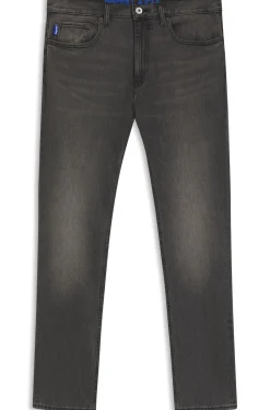 Slim-Fit Jeans aus Stretch-Denim mit schwarzer Waschung