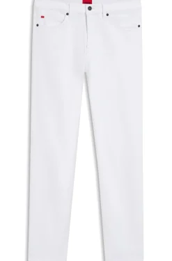Slim-Fit Jeans aus weißem Stretch-Denim