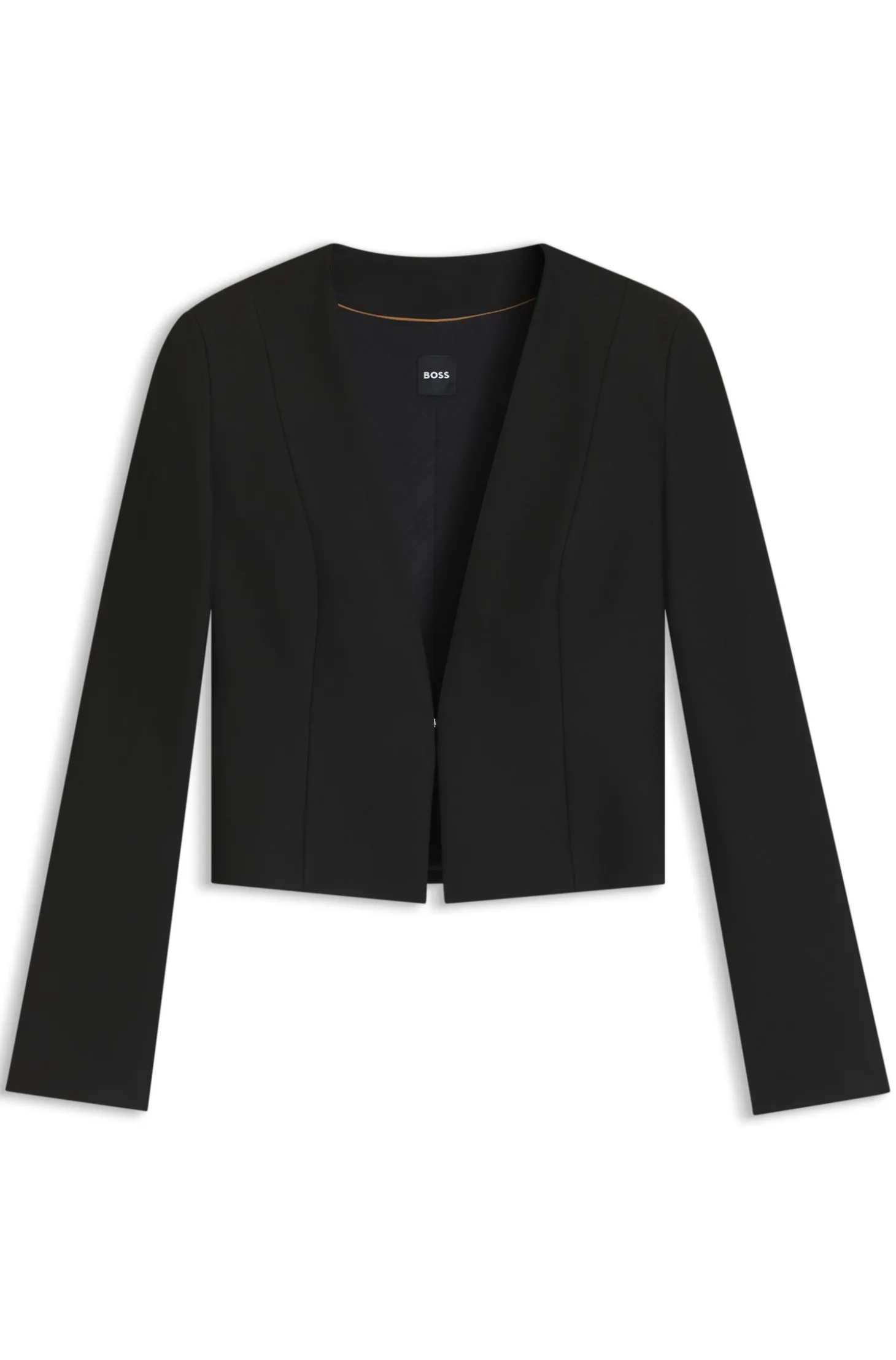 Slim-Fit Kurzblazer aus Stretch-Gewebe