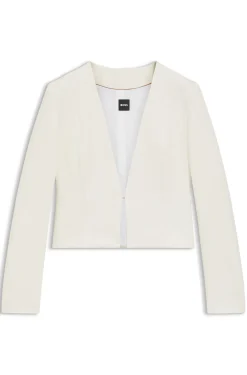 Slim-Fit Kurzblazer ohne Kragen