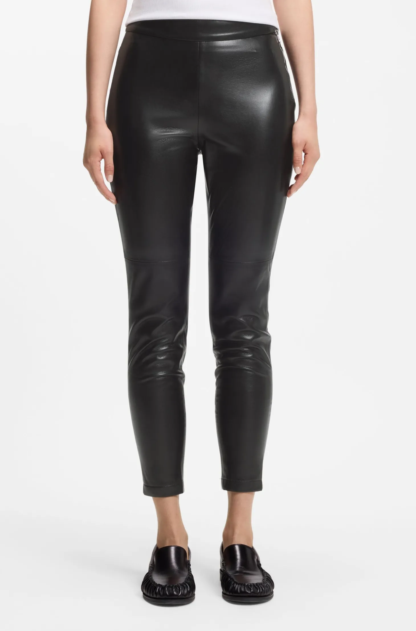Slim-Fit Leggings aus Kunstleder