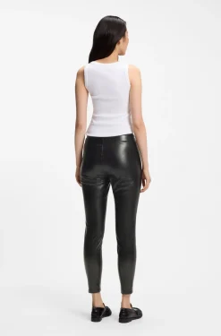 Slim-Fit Leggings aus Kunstleder