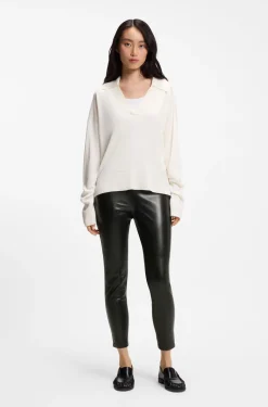 Slim-Fit Leggings aus Kunstleder