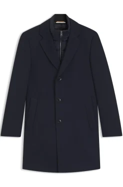 Slim-Fit Mantel aus Baumwoll-Mix mit herausnehmbarem, gepolstertem Innen-Layer