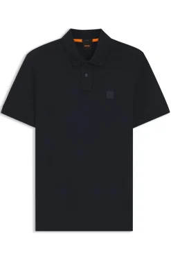 Slim-Fit Polohemd aus Stretch-Baumwolle mit Logo-Aufnäher