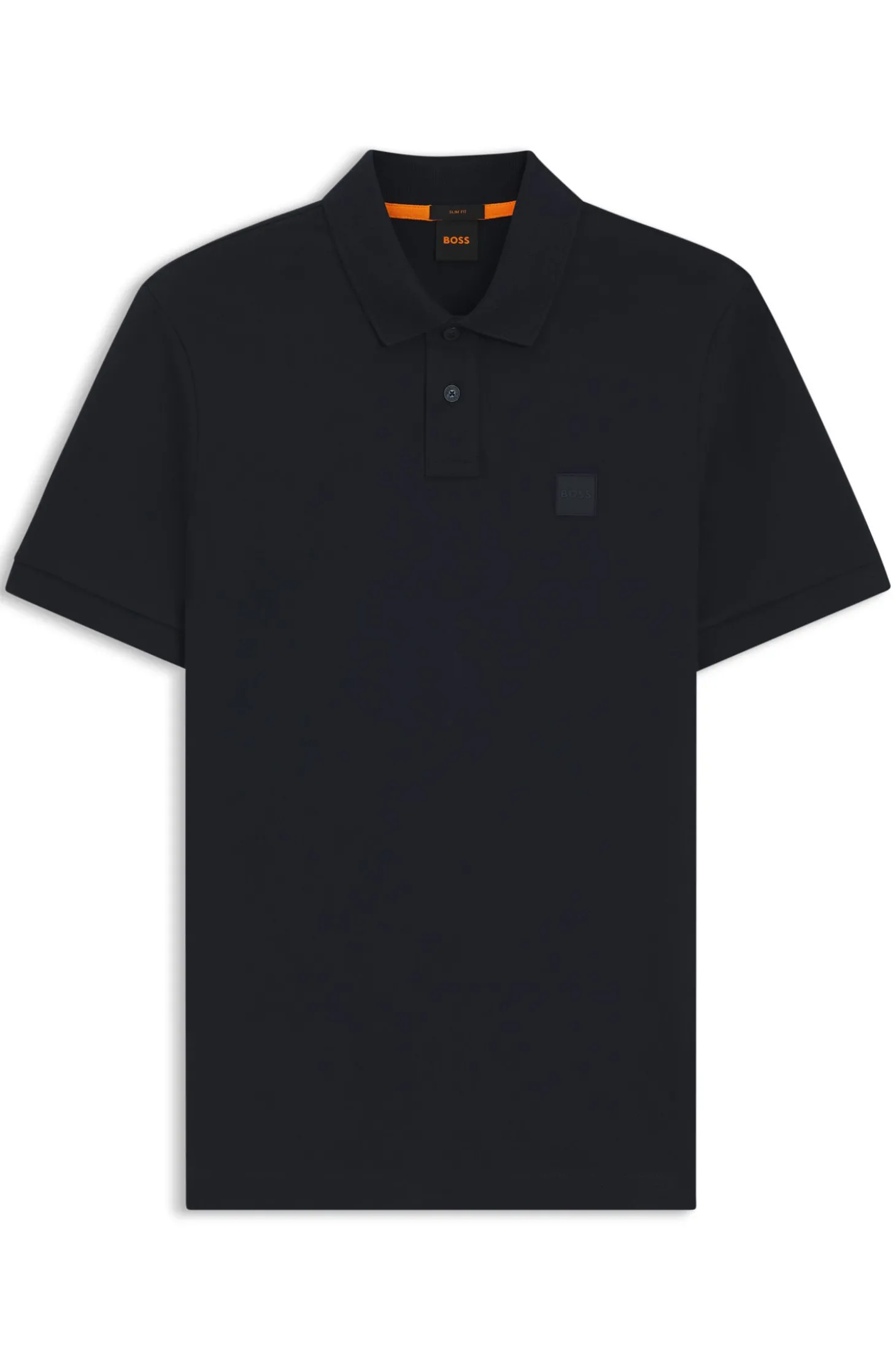 Slim-Fit Polohemd aus Stretch-Baumwolle mit Logo-Aufnäher