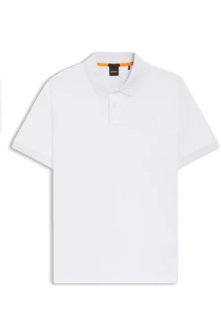 Slim-Fit Polohemd aus Stretch-Baumwolle mit Logo-Aufnäher