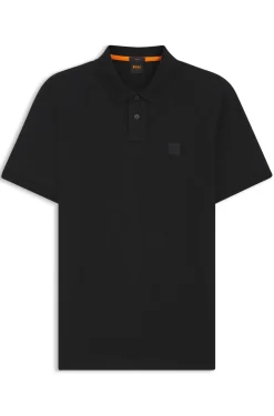 Slim-Fit Polohemd aus Stretch-Baumwolle mit Logo-Aufnäher