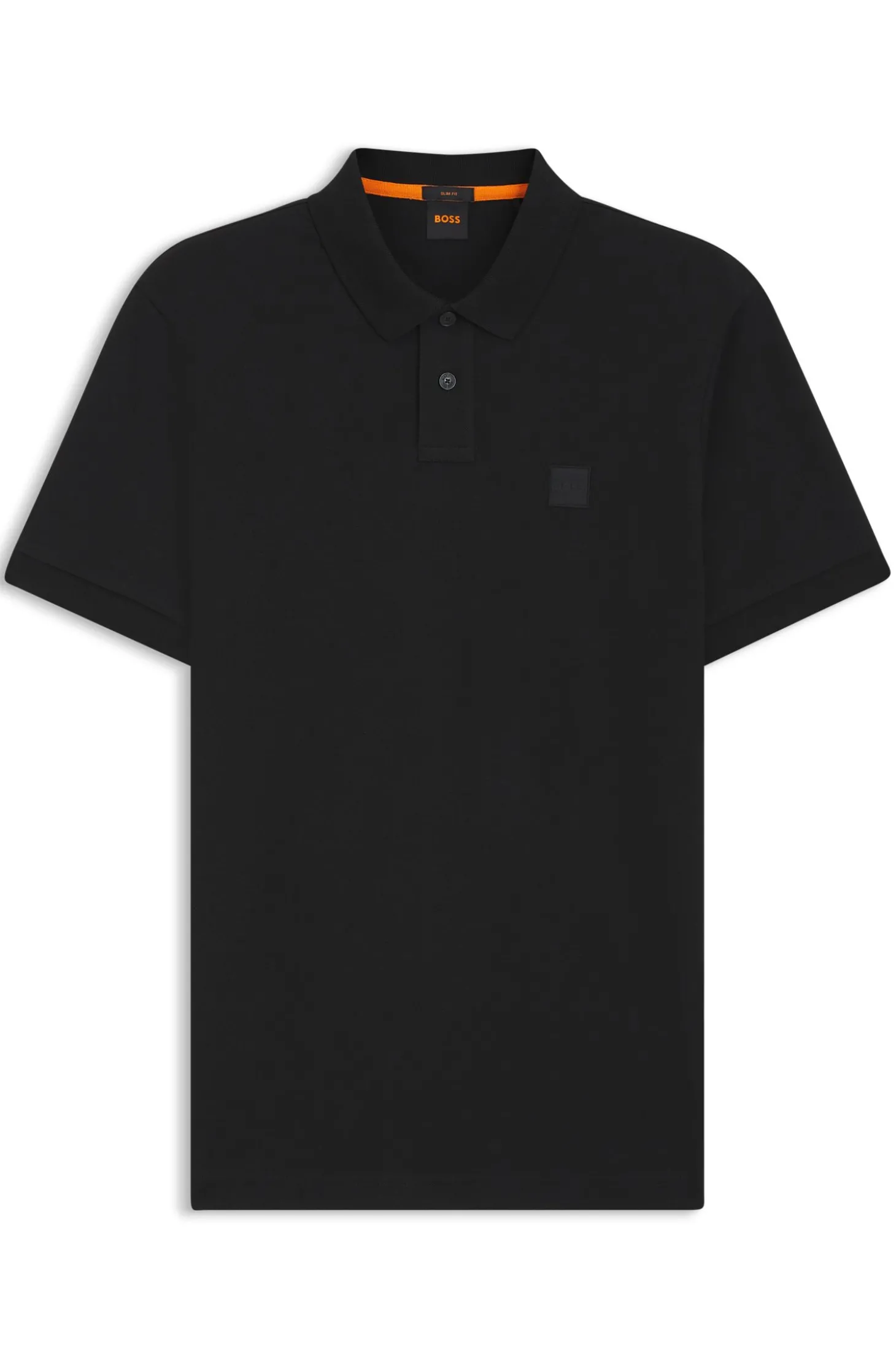 Slim-Fit Polohemd aus Stretch-Baumwolle mit Logo-Aufnäher